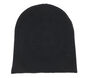 Merino Wool Beanie Hat, NOIR, large image number 1