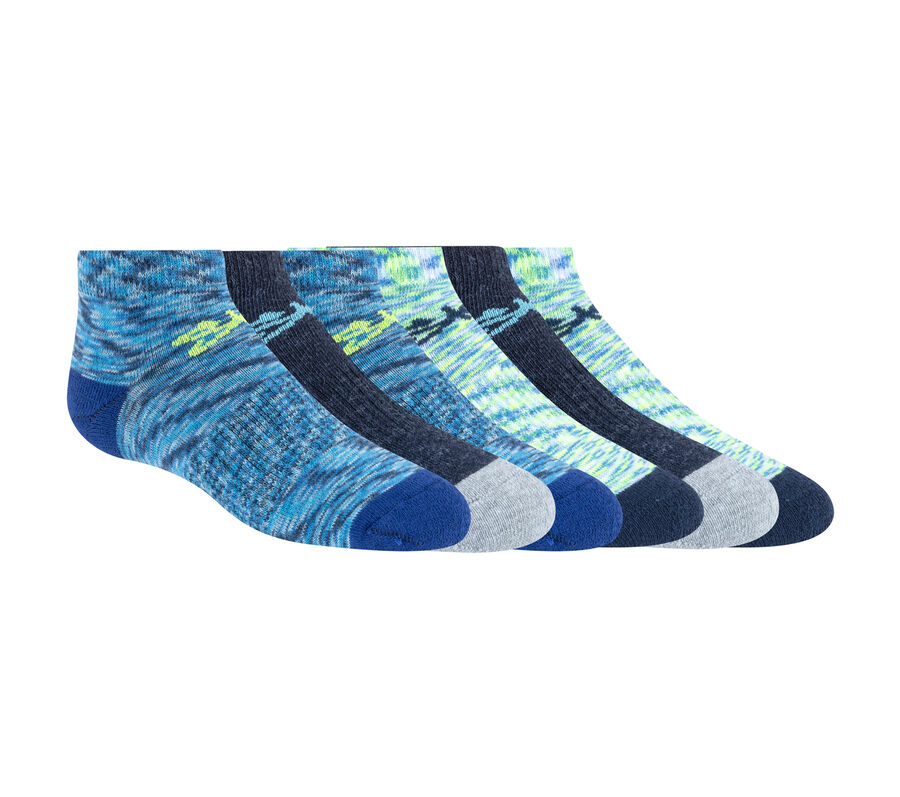 6 Pack Space Dye Low Cut Socks, BLUE, largeimage number 0