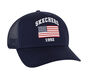 Skechers Accessories USA Flag Trucker Hat, BLEU MARINE, large image number 3