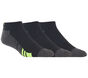 3 Pack Half Terry Athletic Socks, BLACK, large image number 0