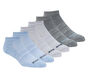 6 Pack Low Cut Non Terry Socks, BLEU, large image number 0