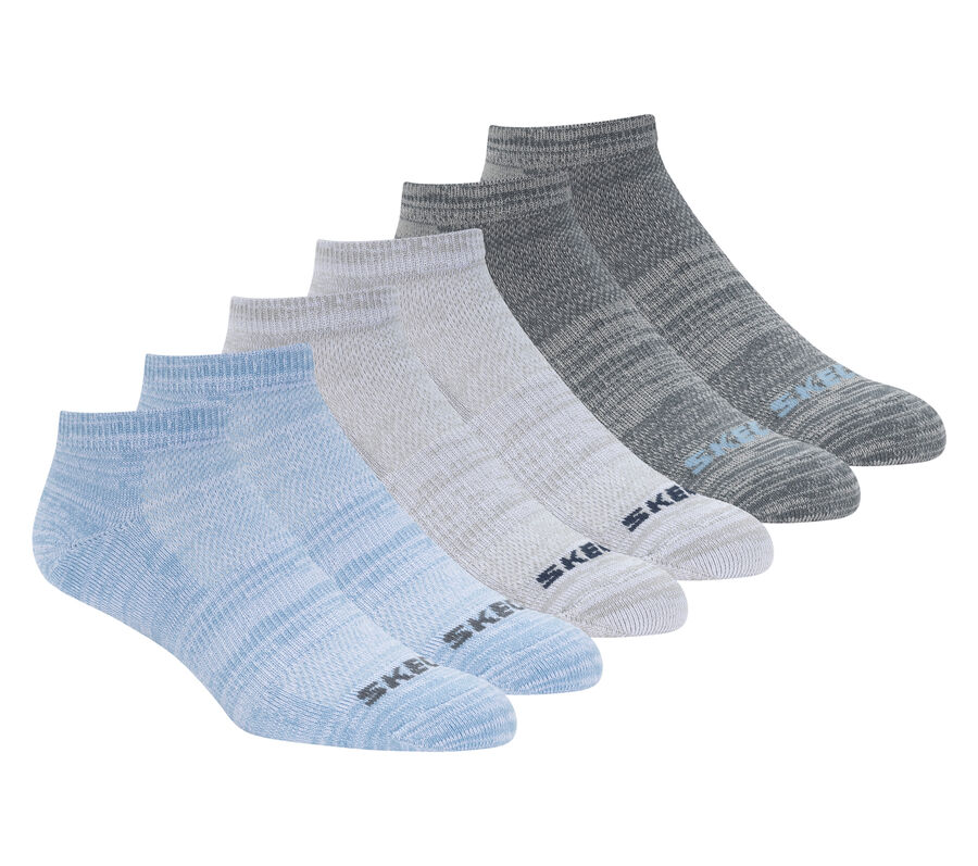 6 Pack Low Cut Non Terry Socks, BLEU, largeimage number 0