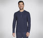GO KNIT Waffle Henley, CHARCOAL / NAVY, large image number 0