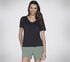 GO DRI Serene V-Neck Top, BLACK, swatch