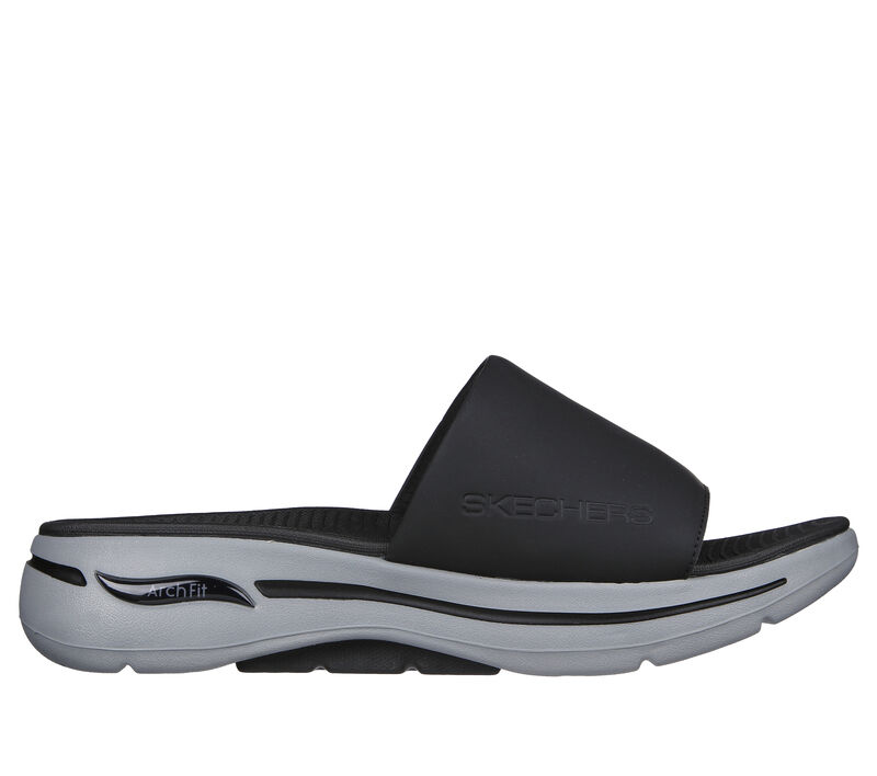 GO WALK Arch Fit Sandal - Gradual, BLACK / GRAY, largeimage number 0