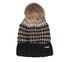 Metallic Yarn Beanie Hat, BLACK, swatch