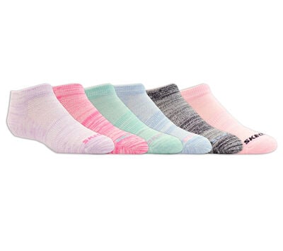 6 Pack Low Cut Color Stripe Socks