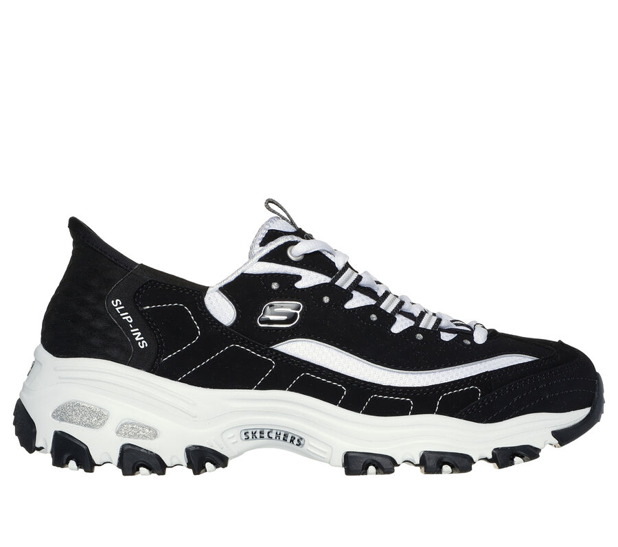 Skechers Slip-ins: D'Lites - New Classic, NOIR / BLANC, largeimage number 0