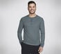 GO KNIT Waffle Henley, VERT / NOIR, large image number 0