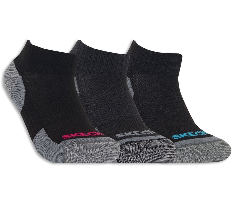 3 Pack Half Terry Quarter Work Socks, GRAY, largeimage number 0