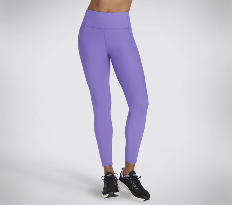 GO FLEX RIB FL HW Legging, ROSE FLUO / VIOLET, largeimage number 0