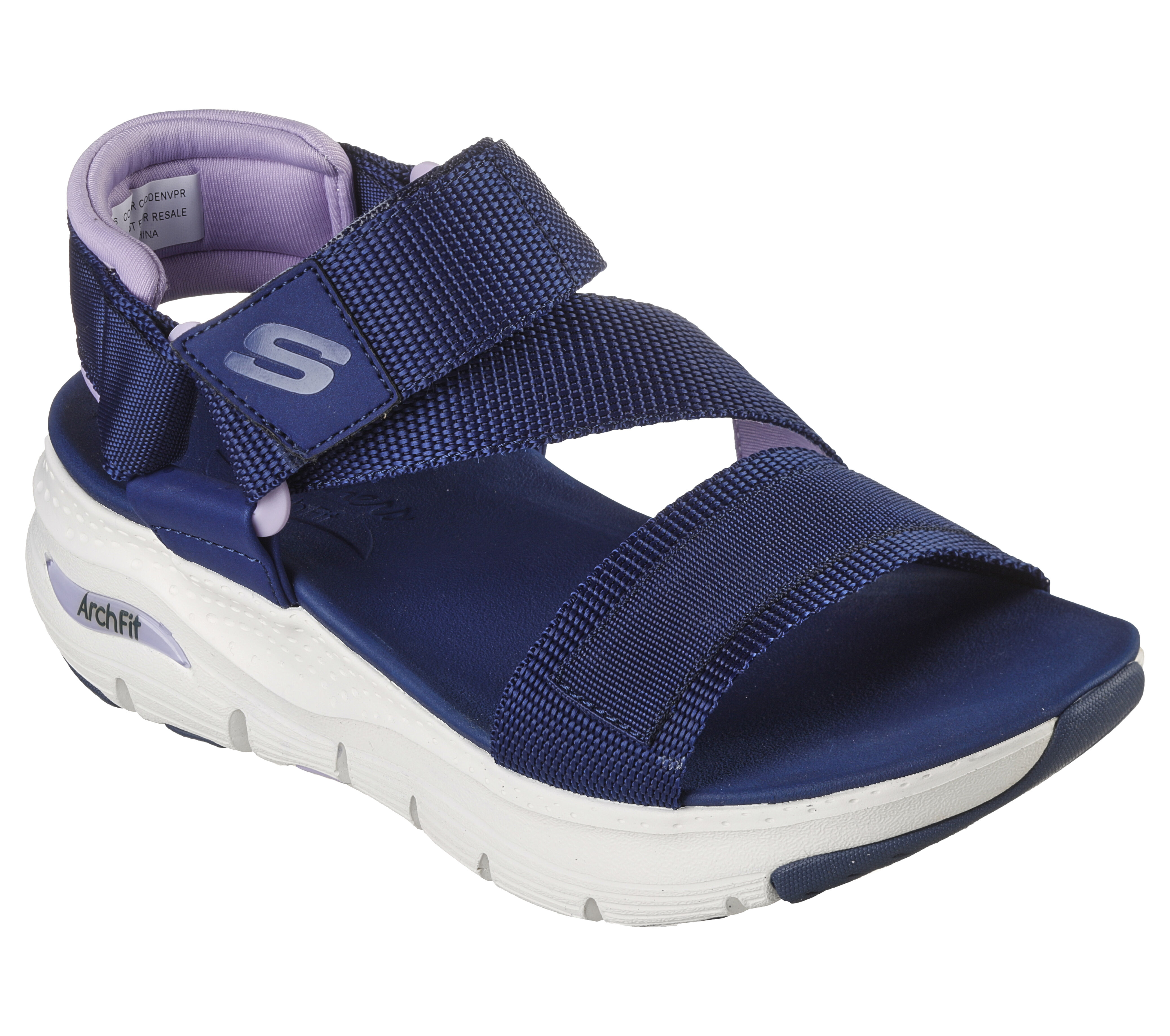 blue skechers sandals