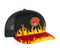 Flamin S Trucker Hat, BLACK, large image number 3