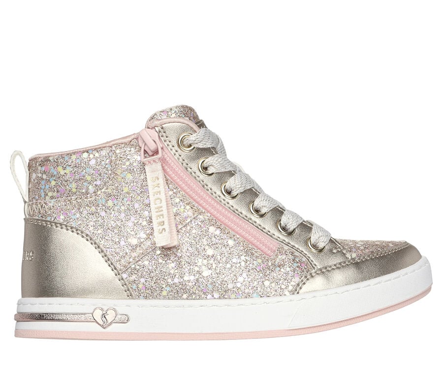 Bnwt Older Girls Rainbow Pastel Glitter Star Lace Up Trainers From Next,  Size 5