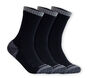 3 Pack Half Terry Work Crew Socks, BLACK / GRAY, large image number 0