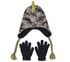 Dino Camo Jacquard Hat and Glove Set, GREEN, swatch