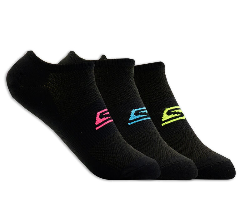 3 Pack No Show Stretch Socks, NOIR, largeimage number 0