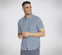 The GO WALK Air Short Sleeve Shirt, BLANC / BLEU, large image number 2