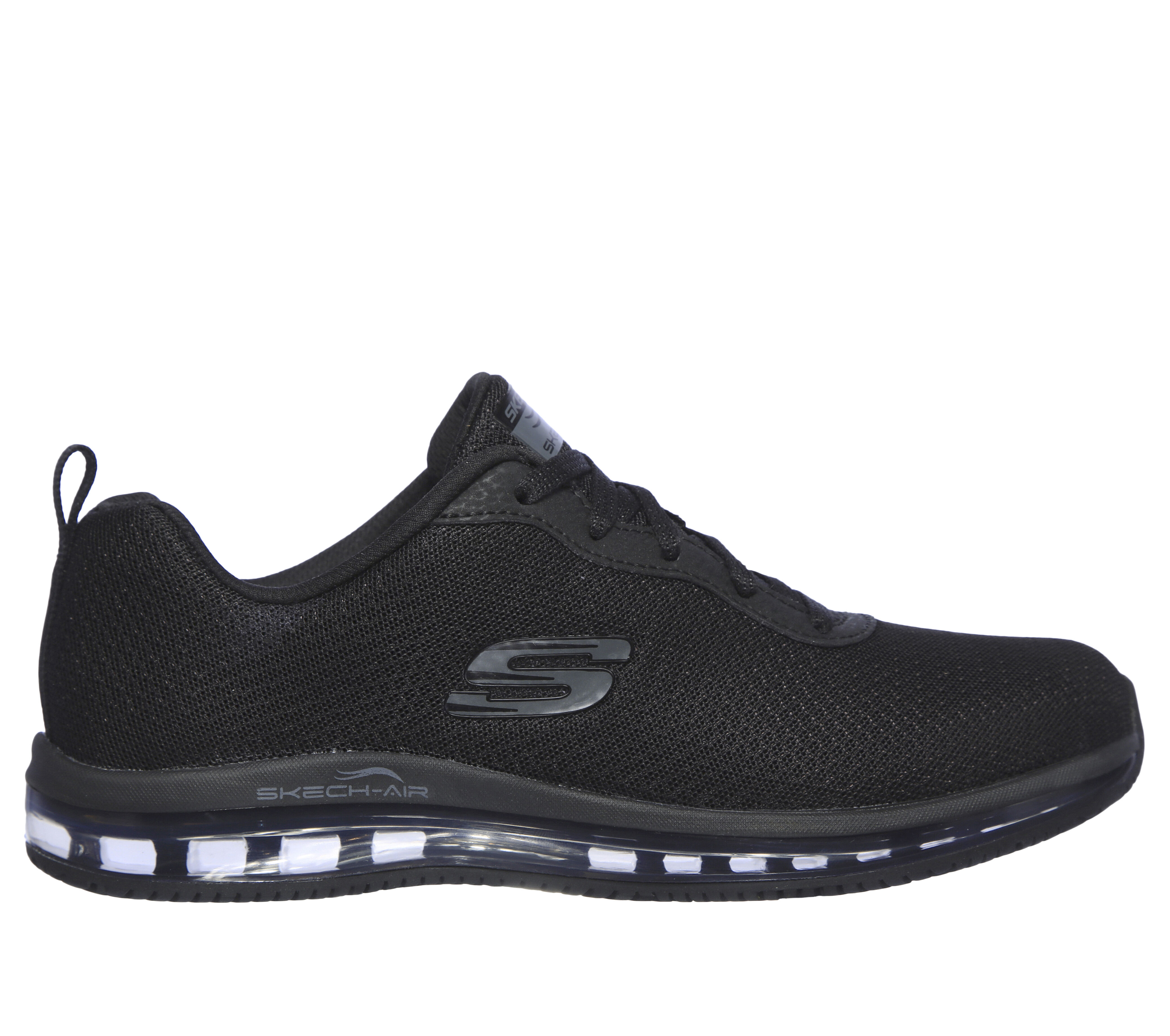 Mens black sketcher best sale shoes