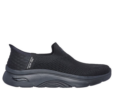 WOMEN'S SKECHERS ARCH FIT COMFY WAVE BLACK SNEAKER – Omars Shoes