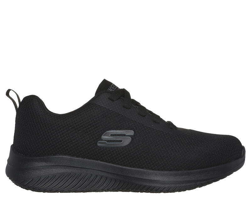 Skechers Shoes Work Black Women Memory Foam Flex Relax Fit Slip