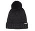 Reverse Stitch Pom-Pom Beanie, BLACK, swatch