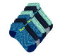 6 Pack Space Dye Low Cut Socks, BLEU / GRIS, large image number 2