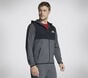 SKECH-KNITS Ultra Go Weekend Full Zip Hoodie, BLACK / CHARCOAL, large image number 3