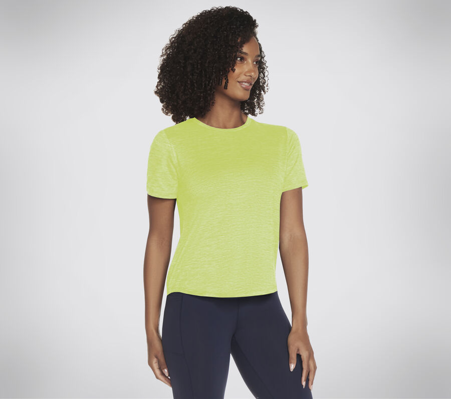 GO DRI SWIFT Tee, BEIGE / VERT-LIME, largeimage number 0