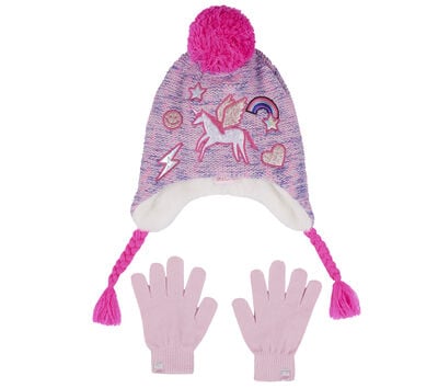 Unicorn Embroidery Hat and Glove Set