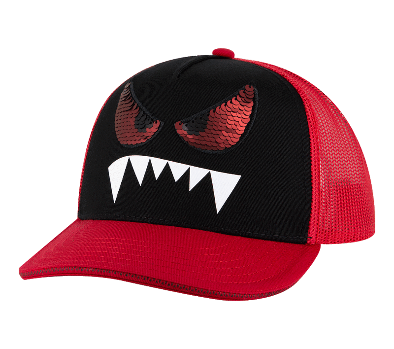 Skechers Monster Eyes Trucker Hat, RED, largeimage number 0