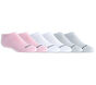 6 Pack Non Terry No Show Socks, ROSE / GRIS, large image number 0