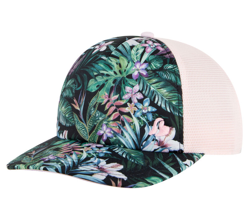 Floral Trucker Hat, BLEU CLAIR / ROSE, largeimage number 0