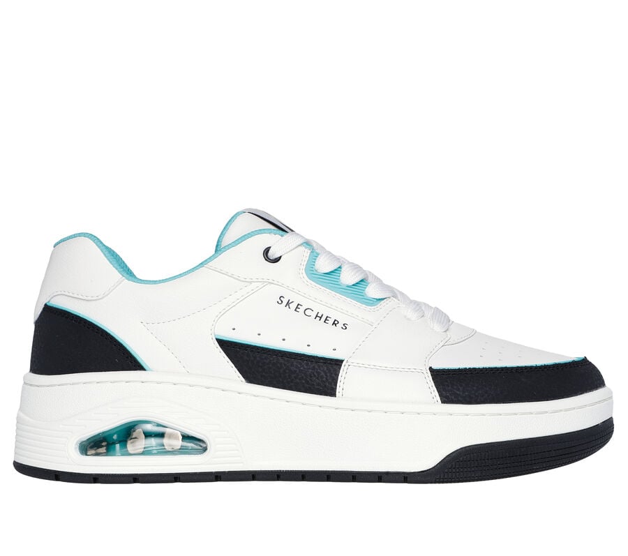 Uno Court - Low-Post, BLANC / TURQUOISE, largeimage number 0