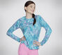 GO DRI Pacific Palms Long Sleeve Crew, BLEU / ROSE FLUO, large image number 0