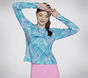 GO DRI Pacific Palms Long Sleeve Crew, BLEU / ROSE FLUO, large image number 2