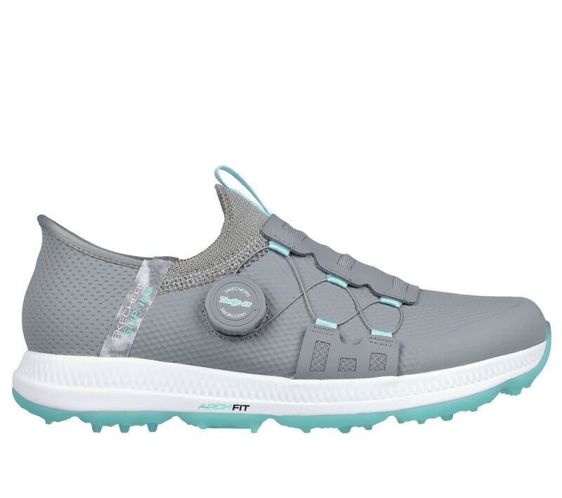 Skechers Slip-ins: GO GOLF Elite 5 - Slip 'In, GRAY / AQUA, largeimage number 0