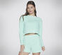 Essential Crop Crewneck, VERT MENTHE / MULTI, large image number 0