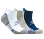 3 Pack Half Terry Low Cut Socks, BLANC, large image number 0