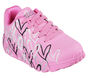 Skechers x JGoldcrown: Uno Lite - Metallic Love, HOT PINK / MULTI, large image number 4