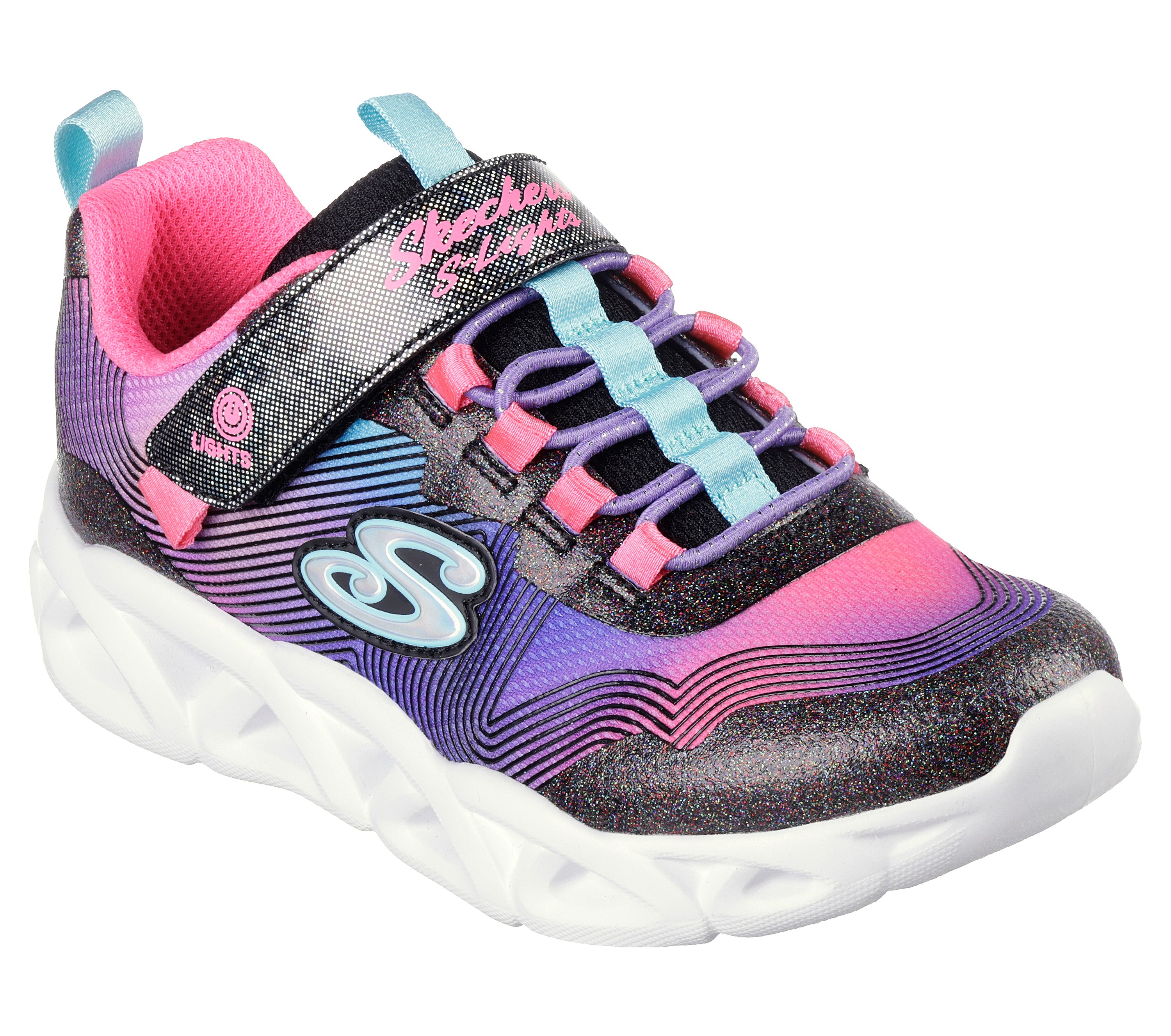 New skechers light up shoes with button sale