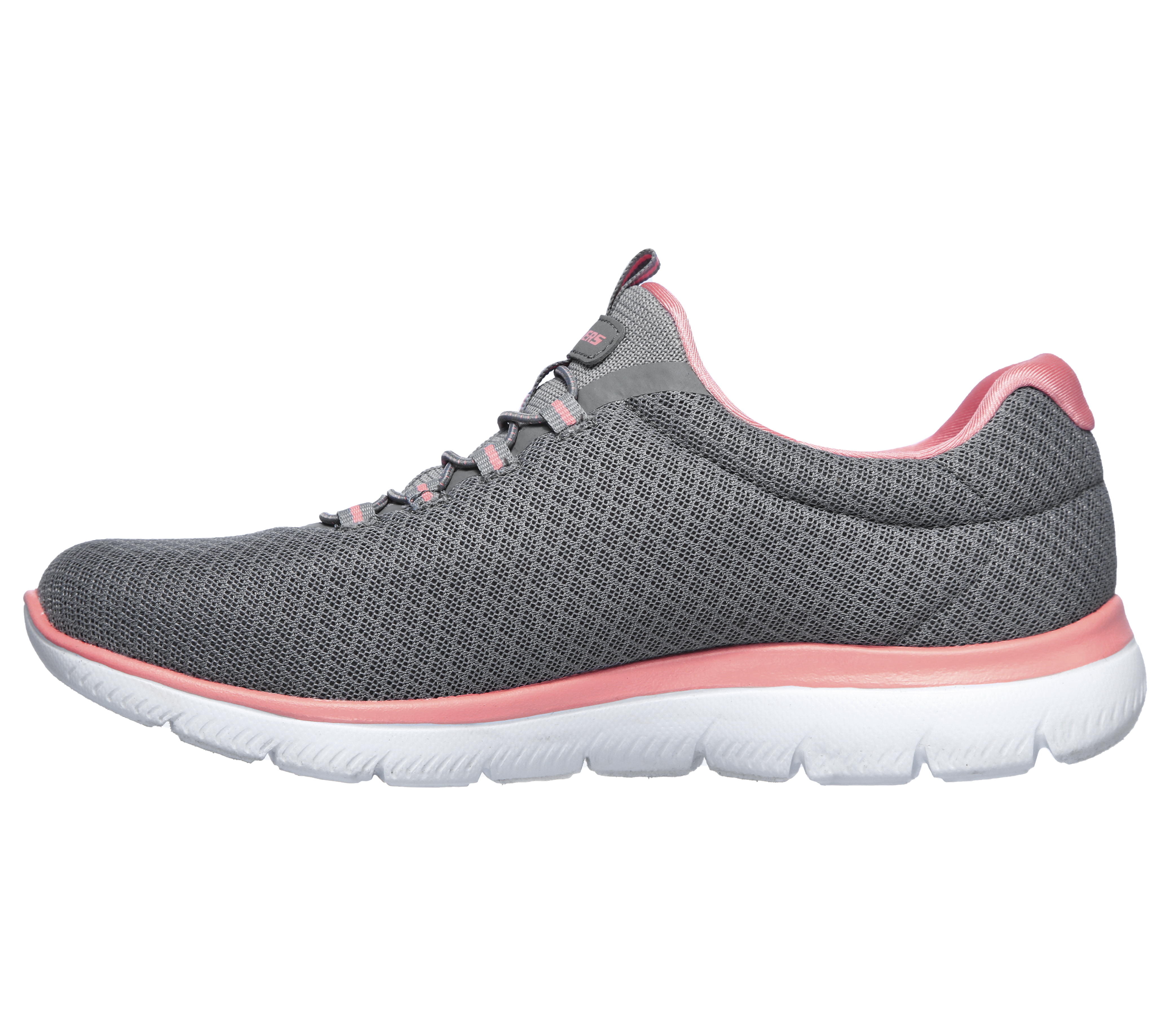 Gray and pink skechers online