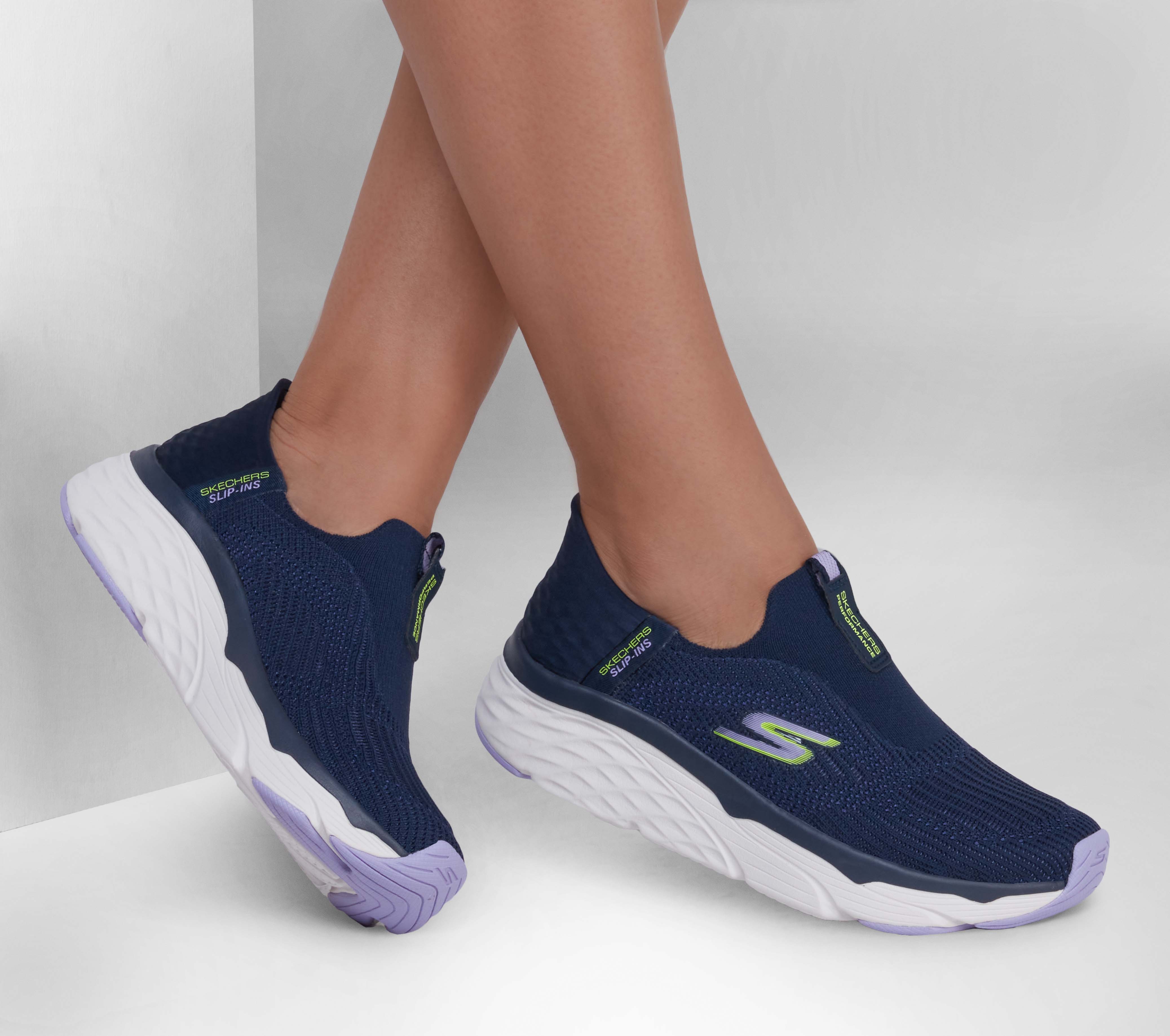 XL Sports - This fashion lace-up features a metallic print of the artist's  signature heart design on a synthetic duraleather upper with a Skechers  Air-Cooled Memory Foam® insole and a platform wedge
