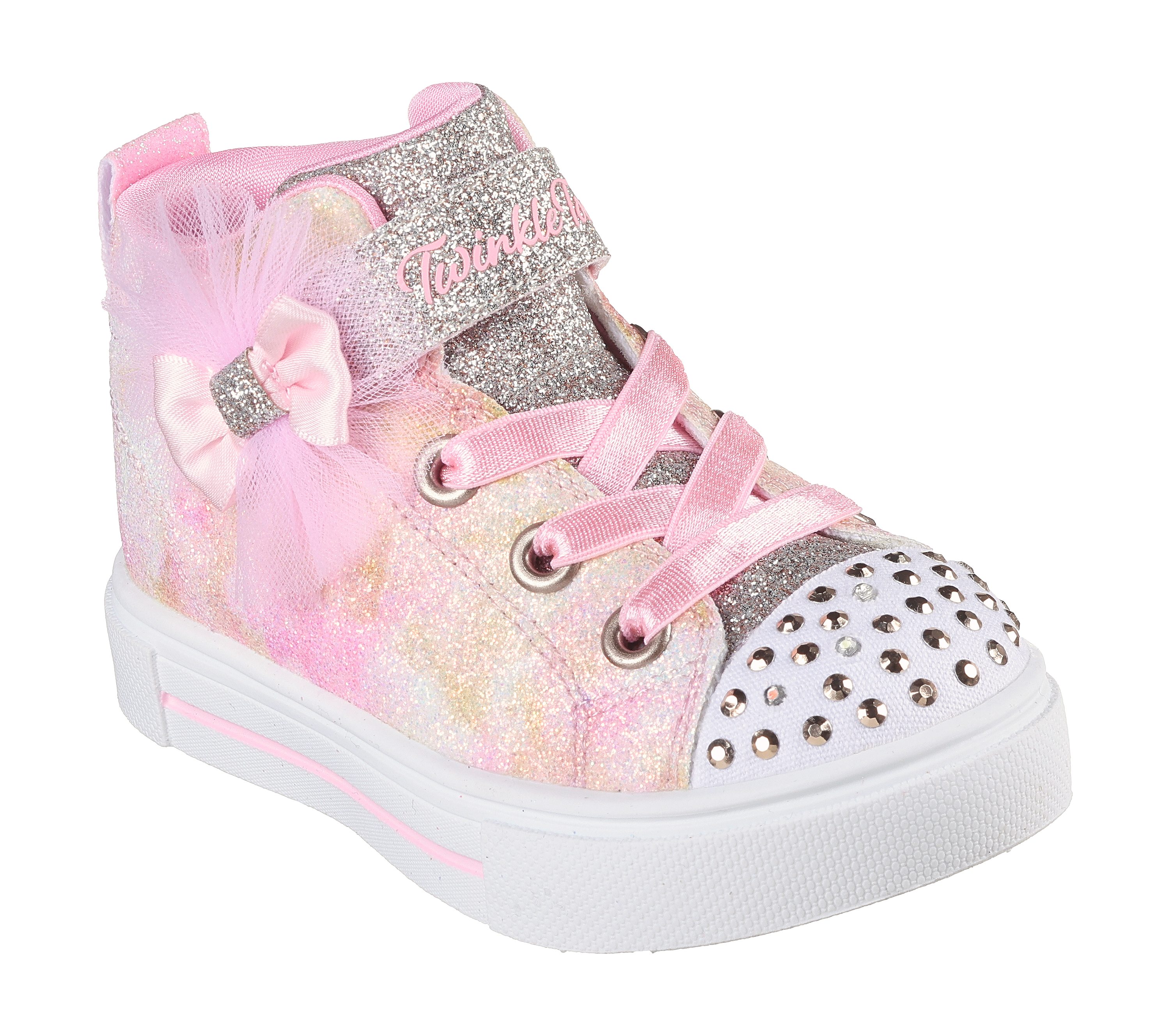 Skechers Girl s Twinkle Toes Twinkle Sparks Ombre Dazzle Sneaker in Gold Size 9.0 Medium Width