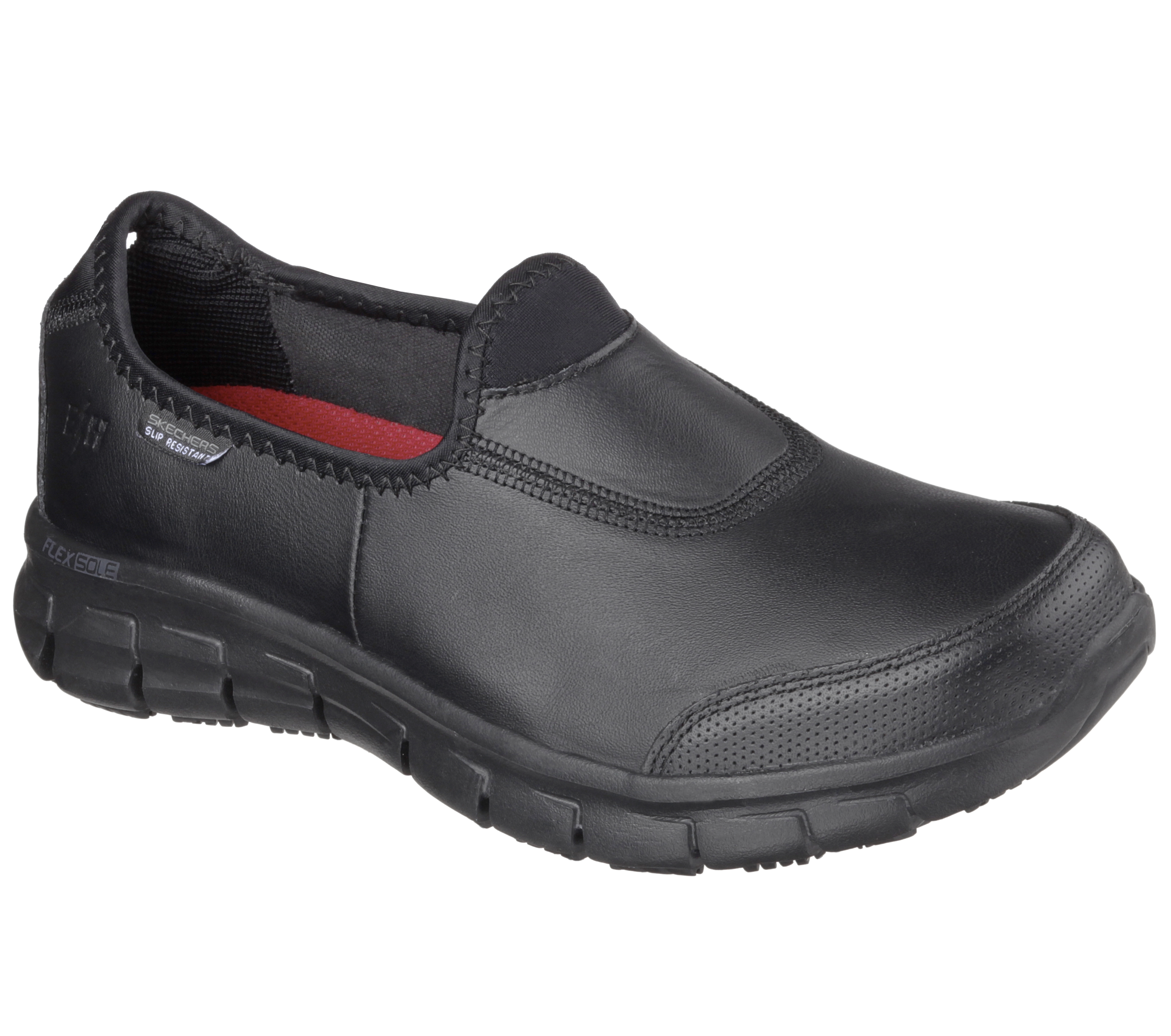 skechers relaxed fit flex advantage mens slip resistant work shoes