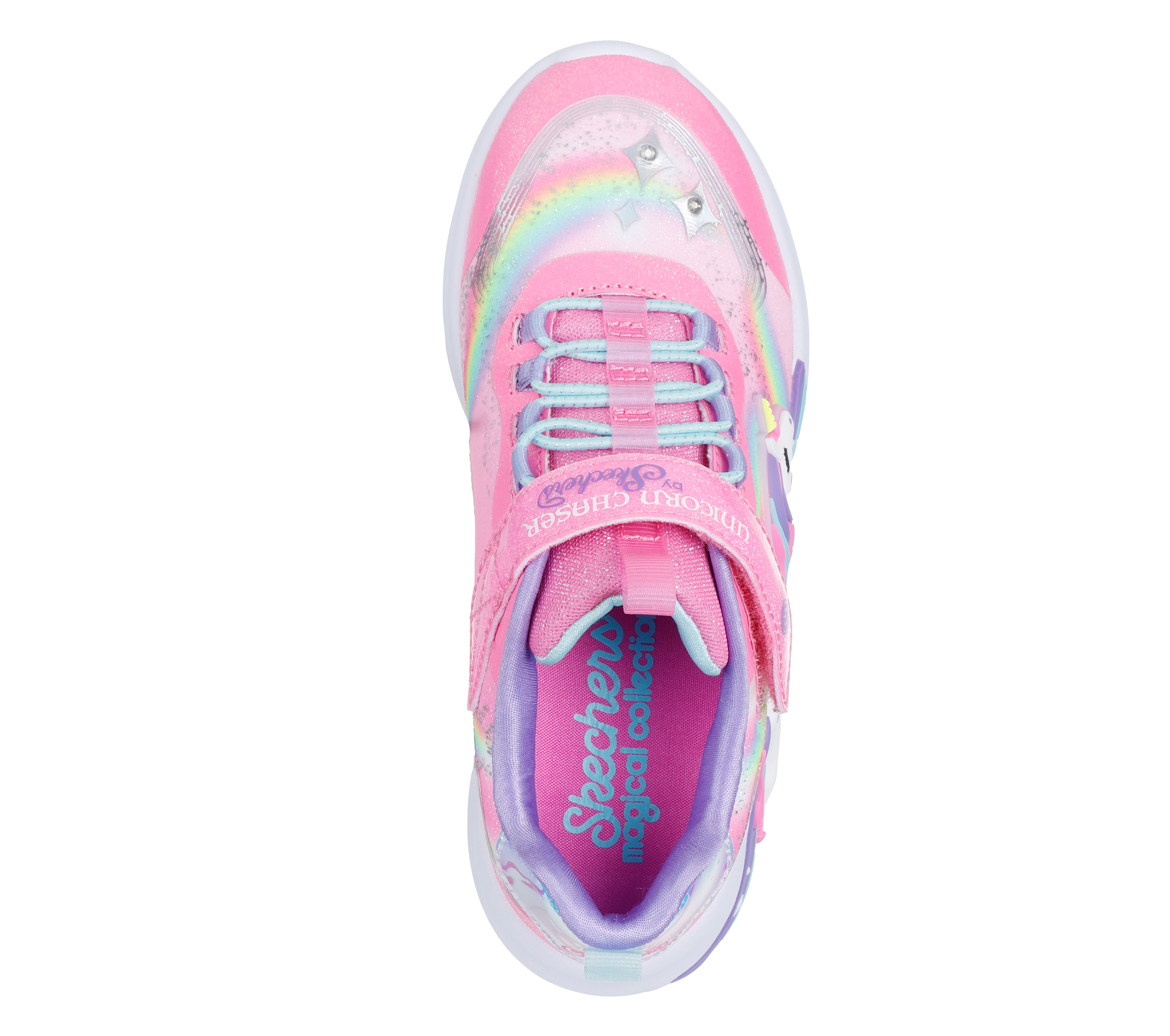 Skechers Girl s S Lights Unicorn Chaser Sneaker in Pink Size 3.0 Medium Width