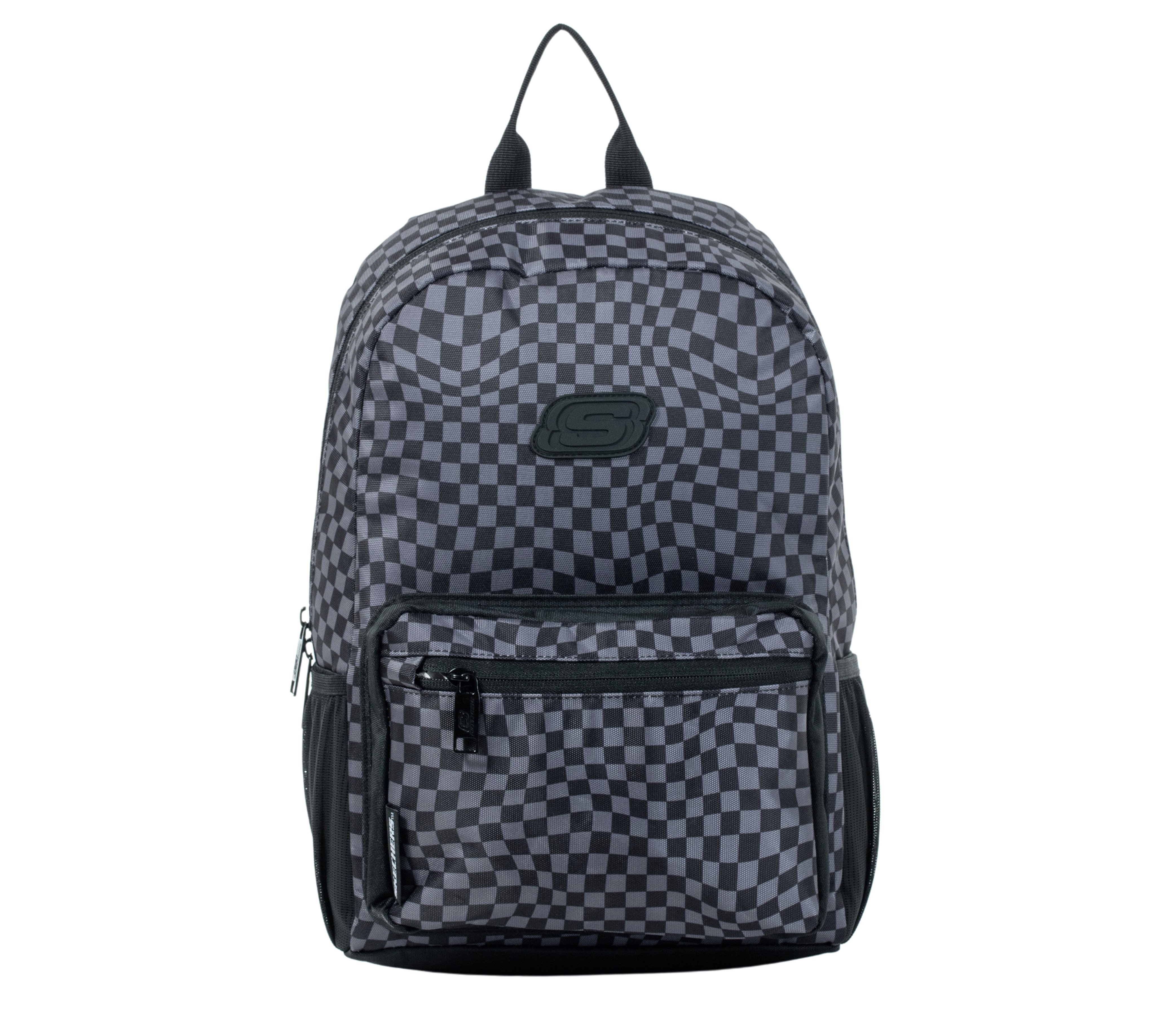 Black and best sale grey checkered backpack